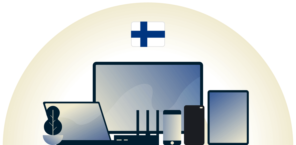 Finland VPN protecting a variety of devices.